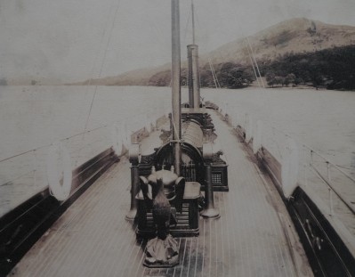 On the deck of Col. Ridehalgh’s luxury steam yacht Britannia